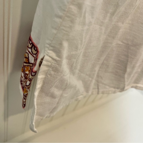 Tolani White Embroidered Women's Top Large - Picture 7 of 8